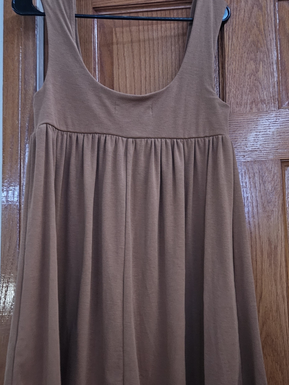 FreePeople Scoop Neck Flowing Sleeveless Dress - Brown
